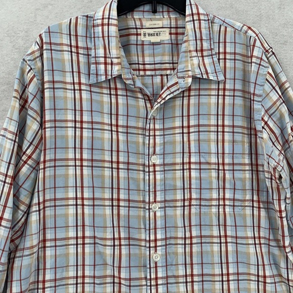 Buckle BKE 67 Plaid Contour Fit Button Up Long Sleeve Shirt Casual Soft Mens‎ XL - Picture 3 of 6